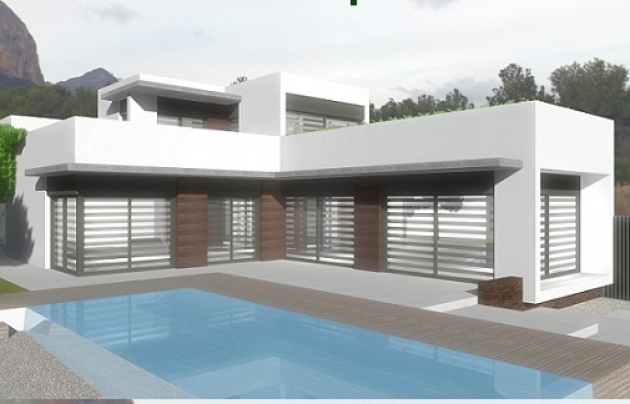 Modern style new build villa for sale in Polop de la Marina on Spain's Costa Blanca