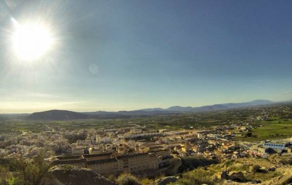 View  of Orihuela from Monte de San Miguel and further out to the Orihuela Costa 